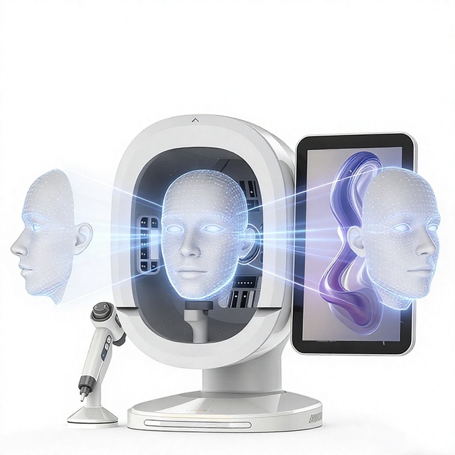 New Upgrade 3D Scanner Full Face AI Skin Analyzer Facial Analysis Machine with Hair Scalp Handheld Detector