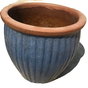 Ceramic glazed big size Top grade outdoor pottery flower pots