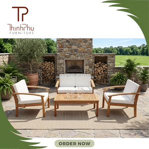 Outdoor Contemporary Acacia Wood Eco-friendly Leisure One Seat Indoor/Outdoor Garden Sofa Set Made Vietnam Thinh Phu IRIS for - Product Image 2