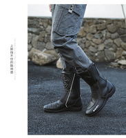Bottes de moto tout-terrain SMR0217 – Été, anti-collision, respirantes, anti-chute, semelle extérieure en caoutchouc, tige non-tissée, doublure en peluche – Modèle universel