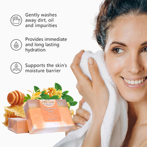 OEM 24K Gold Herbal Plant Essential Oil Soap Osmanthus & Honey Moisturizer Nourishing Bar For All Skin Types Pack of 3 soap - Product Image 5