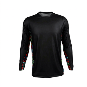 Lightweight Unisex Full Sleeve <b>T</b>-<b>shirt</b> % Polyester Breathable Motocross Custom Brand Sublimation Transfer Print 100g Fabric - Product Image 1
