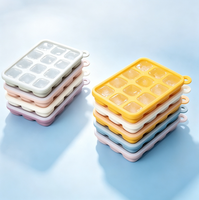 Moules à glaçons en silicone écologiques à 12 compartiments avec couvercle, pour lait maternel, café, jus, aliments pour bébés, compatibles lave-vaisselle, couleur et logo personnalisables