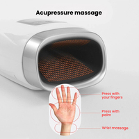 Private Label Tragbarer Tragbarer Luftkompressions-Wärme-Vibrations-Handmassager Typ-C Leiser Finger-Handflächen-Massager