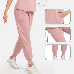 Uniforme de Enfermera de Alta Gama de Dos Piezas con Camiseta de Manga Corta para Lavado a Mano, Uniforme Médico Unisex de Poliéster Elástico con Detección de Agujas - Product Image 4