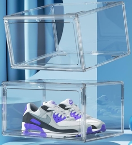 <span class=keywords><strong>Caja</strong></span> de zapatos de exhibición magnética de <span class=keywords><strong>Air</strong></span> <span class=keywords><strong>Jordan</strong></span> de acrílico hermoso transparente de plástico <span class=keywords><strong>Caja</strong></span> de zapatos de fútbol de acrílico apilable Imán con tapa - Product Image 4