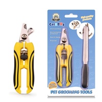 Coupe-ongles pour animaux de compagnie CW5043 avec mécanisme à ressort robuste, bord incurvé tranchant, finition dorée, pour la coupe des ongles et le repiquage des griffes
