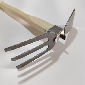 Houe en acier professionnelle avec manche en bois - Outil d'extérieur polyvalent pour la culture et la plantation en jardin - Product Image 3