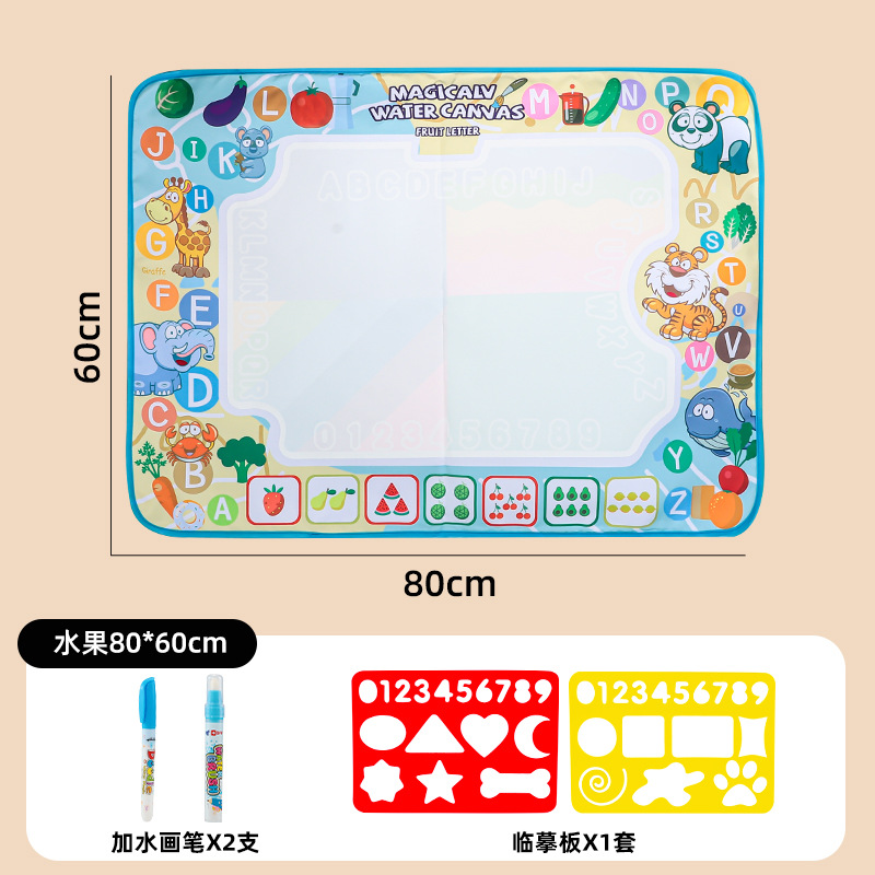 Alfabeto di frutta 80*60cm (2 penne + 2 stampi eva) sacchetto opp