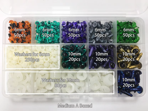 330 pezzo 6mm 10mm Lavatrici per occhi di sicurezza durevole per Amigurumi Doll uncinetto colorato glitterato in plastica accessorio per cucire artigianato orsacchiotto - Product Image 2