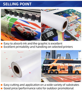 Pellicola Adesiva in PVC Premium 80mic 140g Bianca/Trasparente, Permanente, Senza Bolle, per Materiali di Stampa Poster - Product Image 4