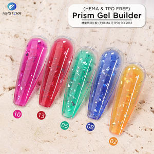 Gel de construction transparent sans HEMA ni TPO pour extension d'ongles, gel coloré effet bonbon, gel pailleté personnalisé avec logo en pot – Vente en gros - Product Image 3