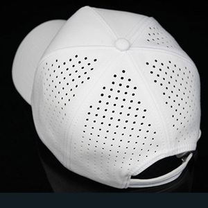 Casquette de sport pour homme de haute qualité, personnalisée, à 5 panneaux, avec logo brodé, perforations découpées au laser, casquette de baseball imperméable - Product Image 4