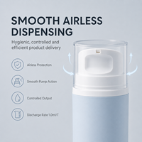 Flacon pompe sans air personnalisé en PP 30ml 50ml 80ml 100ml 120ml 150ml 200ml pour emballage cosmétique et lotion de soin