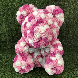 40 cm, Día de San Valentín novia regalo de San Valentín grande Panda oso de peluche a granel flor Rosa oso - Product Image 3