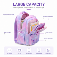Sac à dos multifonctionnel pour adolescents et enfants, motif dessin animé, imperméable, en tissu Oxford, grande capacité 20-36L, durable
