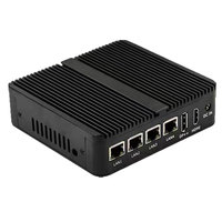 Mini ordenador PC barato de fábrica Intel N100 4 Core Dual 4 Lan Ethernet 6 USB Ubuntu Win 10 11 Nuc Nano PC industrial sin ventilador Mini