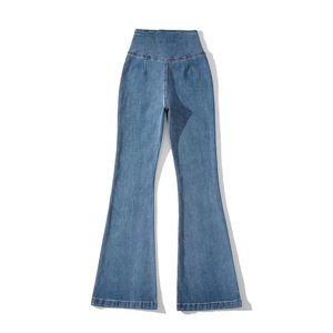 Jean skinny élastique à taille haute pour femmes américaines pour Streetwear Lifting Hanches Show Slimming Leg Length Casual Solid - Product Image 4