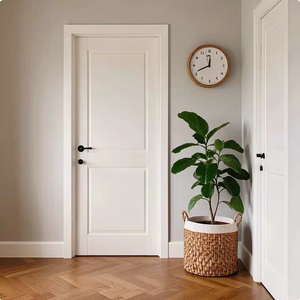 Lussuose porte in legno massello naturale moderne porte interne in rovere bianche e nere in stile francese - Product Image 6
