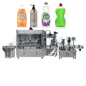 Automatic Plastic Bottle Dishwashing Liquid Filling Capping Labeling Machine Production Line Price