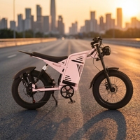 Vélo de montagne à pneus larges de 20 pouces, moteur arrière sans balais, 48V 500W, batterie au lithium 13Ah, 7 vitesses, neige, 43 km/h, freins à disque hydrauliques