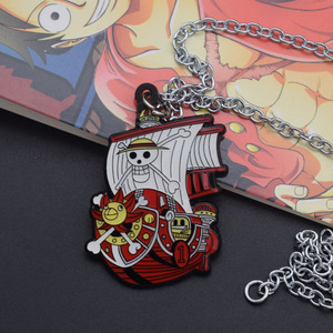 Llaveros de Aleación de Alta Calidad de 2 Colores con Diseño de Anime de One Piece: Sombrero de Paja, Tripulación de <span class=keywords><strong>Luffy</strong></span>, Thousand Sunny, Going Merry - Product Image 3