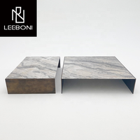 Offre Spéciale de table en marbre de luxe rectangle de style nordique table basse de salon