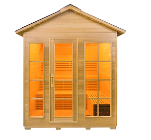 Best Selling Outdoor Steam <b>Shower</b> Sauna Room Canadian Hemlock Sauna with Electric Heater - Product Image 1