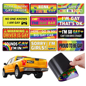 कस्टम pvc समलैंगिक प्यार मज़ेदार चुंबक बम्पर स्टिकर चुंबकीय चिह्न वाहन ट्रक चुंबक कार स्टिकर - Product Image 1