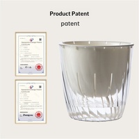 Pot de fleurs auto-arrosant transparent en PP pour plantes d'intérieur (Pothos, Orchidées) – Design épaissi pour bureau