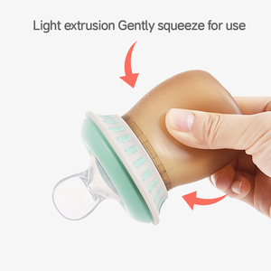 BAOHUI <span class=keywords><strong>Bbet</strong></span> Biberon portable personnalisé en silicone en forme de champignon avec cuillère en silicone pour bébé - Product Image 5