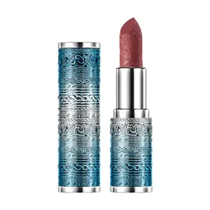 red carved lipstick cameo brown carving lipstick velvet matte waterproof oriental classical student makeup 4 colors 68838