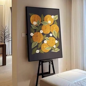 Dafen Village Oil Painting Abstract Persimmon Wall Art <b>Framed</b> Rectangle Impressionism Living Room Decor - Product Image 2