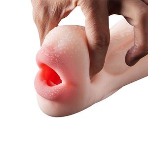 Giocattolo del sesso del gatto del masturbatore della tasca a doppio canale orale maschio adulto prodotti per l'autopiacere degli uomini - Product Image 4