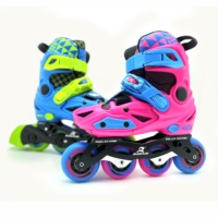Rollers en Ligne Professionnels pour Enfants, Garçons et Filles, Taille Ajustable, Matériau PVC, Coque PP, Vente en Gros