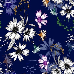 Polyester Dệt Crepe Voan Thời Trang 75D Tay Cảm Thấy Mềm Áo Sơ Mi Hoa Thiết Kế In S190191 Quần Áo Chất Liệu Váy Vải - Product Image 2