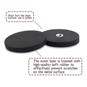 맞춤형 차량용 락 라이트 고프로 마그네틱 마운트 네오디뮴 고무 코팅 팟 자석 22mm 31mm 36mm 43mm 66mm 88mm M4 M5 M6 - Product Image 5