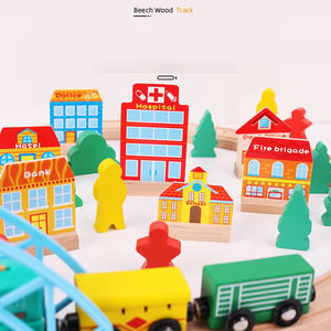 NUEVO Juego de Tren de Madera para Armar, Juego Educativo para Bebés, Regalo para Niños y Niñas, para Jugar con Trenes - Product Image 6