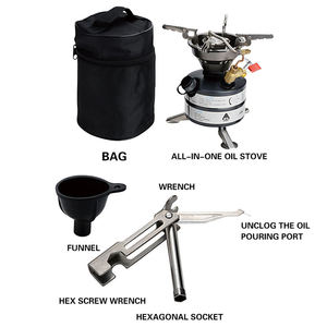 Réchaud à essence portable pour le <span class=keywords><strong>camping</strong></span> en plein air, résistant au vent, avec dispositif d'allumage, construction en acier, pour pique-nique, barbecue en haute altitude - Product Image 5