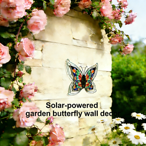 Vlinder Kolibrie Wanddecoratie Huisdecoratie Metaal 3D Vlinder Wanddecoratie Vlinder Glas met Solar Licht - Product Image 1