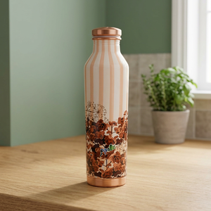 ขวดน้ำทองแดงลายโบฮีเมียนแบบพกพาสำหรับเดินทาง - Product Image 6