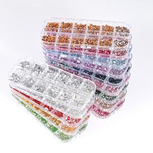 12 Rejillas de Piedras de Cristal Brillantes para Uñas, Decoración de Uñas - Product Image 1