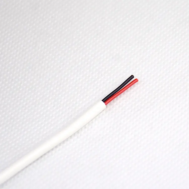 2 Core Electric Wire 0.34 mm2 FEP Wire 22 AWG Insulated Silicone Rubber Heating Cable White