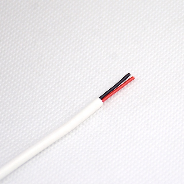 2 Core Electric Wire 0.34mm2 FEP Wire 22 AWG Insulated Silicone Rubber Heating Cable White