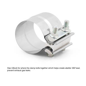 Abrazaderas de Manguera Universales para Tubo de Escape Turbo, de Acero Inoxidable 304, Diámetro Variable, Modificaciones para Automóviles, 2/2.25/3 Pulgadas - Product Image 2