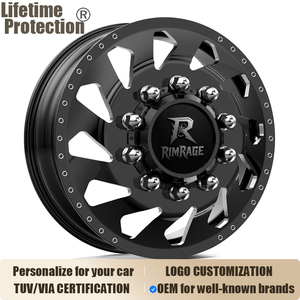 ล้อแม็ก J02ทันเดอร์ DRW แบบอะลูมิเนียม22 24 26นิ้วสำหรับรถฟอร์ด F350 F450 F550 Chevy Silverado 3500HD GMC Sierra - Product Image 1