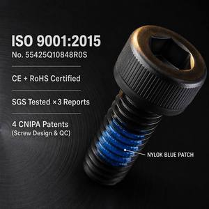 Tornillos Antiaflojamiento OEM Personalizados, Fijaciones <span class=keywords><strong>de</strong></span> Rosca con Precote Nylok, Acero al Carbono Inoxidable, ISO 9001, 4 Patentes - Product Image 3