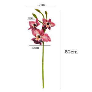 <span class=keywords><strong>Orchidée</strong></span> <span class=keywords><strong>Cattleya</strong></span> à tige unique à 3 têtes-Fleur artificielle pour la maison, le mariage et la décoration - Product Image 6