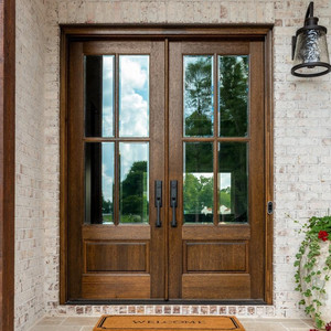 <span class=keywords><strong>Puertas</strong></span> de madera de doble entrada, accesorio decorativo de alta calidad para exterior - Product Image 3