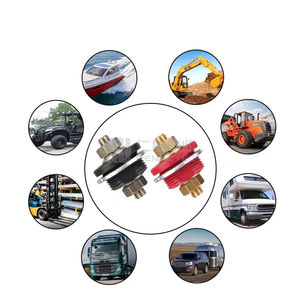 3/8 "parafusos prisioneiros parafuso cobre 250A bateria carregador post terminais conectores com tampa para caminhão marinho - Product Image 4